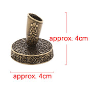Vintage Feather Quill Pen Holder – European Style Metal Round Base Stand