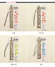 Kawaii Horse & Birdcage Hollow Metal Bookmark Ruler – 4 Pcs Student Gift Set