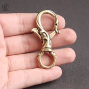 Dragon Phoenix Brass Keychain – Antique Copper Lobster Clasp Bottle Opener