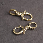 Dragon Phoenix Brass Keychain – Antique Copper Lobster Clasp Bottle Opener