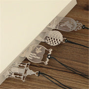 Kawaii Horse & Birdcage Hollow Metal Bookmark Ruler – 4 Pcs Student Gift Set