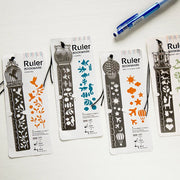 Kawaii Horse & Birdcage Hollow Metal Bookmark Ruler – 4 Pcs Student Gift Set