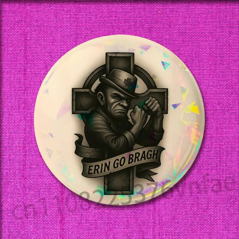 Ireland Flag Irish Harp Erin Go Bragh Badge For 32mm 25mm 44mm 75mm 58mm Round Pin Brooch Insignia Cover Decoration