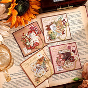 Vintage Flower Letter Metal Bookmark with Chain – Gift for Writers & Teachers