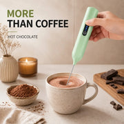 Rechargeable Electric Milk Frother – 3-Speed Handheld Whisk for Coffee & Latte