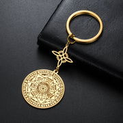 Seven Archangels Pendant Keychain – Stainless Steel Witch Knot Amulet