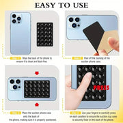 Silicone Suction Phone Holder Mat – Anti-Slip Wall Mount & Back Sticker