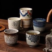 Japanese Style Hefeng Hand-painted Ceramic Tea Cup Wine Cup Small Size Drinking Cup Hotel Heat-resistant Thickened Home Tea