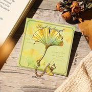 Vintage Leaf Metal Bookmark with Pendant – Gift for Book Lovers
