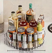 Rotating Spice Rack – Multi-Purpose Countertop Organizer for Kitchen & Bathroom