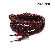 【靜心祈福】天然檀木佛珠手串 6mm/8mm | 念珠冥想手鍊 男女生日開運禮物