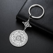 Seven Archangels Pendant Keychain – Stainless Steel Witch Knot Amulet