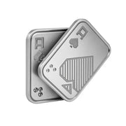 AK Playing Card Shaped Magnetic Fidget Slider, 2/3-Ply Alloy Metal Haptic Clicker Coin for Daily Stress Relief