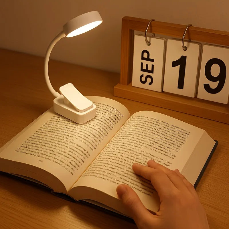USB Rechargeable Reading Light – 3 Colour Modes Eye Protection LED Book Light