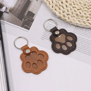 Pet Hair Memorial Keychain – PU Leather Locket for Cat & Dog Fur