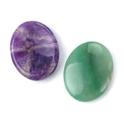 Oval Quartz Worry Stone – Healing Crystal Chakra Meditation Gemstone