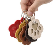 Pet Hair Memorial Keychain – PU Leather Locket for Cat & Dog Fur