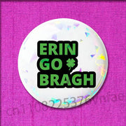Ireland Flag Irish Harp Erin Go Bragh Badge For 32mm 25mm 44mm 75mm 58mm Round Pin Brooch Insignia Cover Decoration