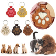 Pet Hair Memorial Keychain – PU Leather Locket for Cat & Dog Fur