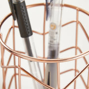 Rose Gold Metal Wire Pencil Cup – Nordic Hollow Desk Organizer