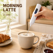 Rechargeable Electric Milk Frother – 3-Speed Handheld Whisk for Coffee & Latte