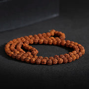 Natural Rudraksha Bodhi Beads 108 6/8/10/12MM Beads DIY Making Bracelets Long Necklace Prayer Buddhist Meditation Jewelry