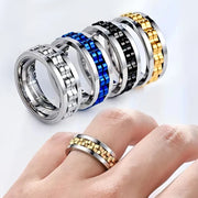 EDC Fidget Sliders Fashion Accessory Ratchet Ring Stress Relief for Adults Metal ADHD Casual Fidget Rings Haptic Coin