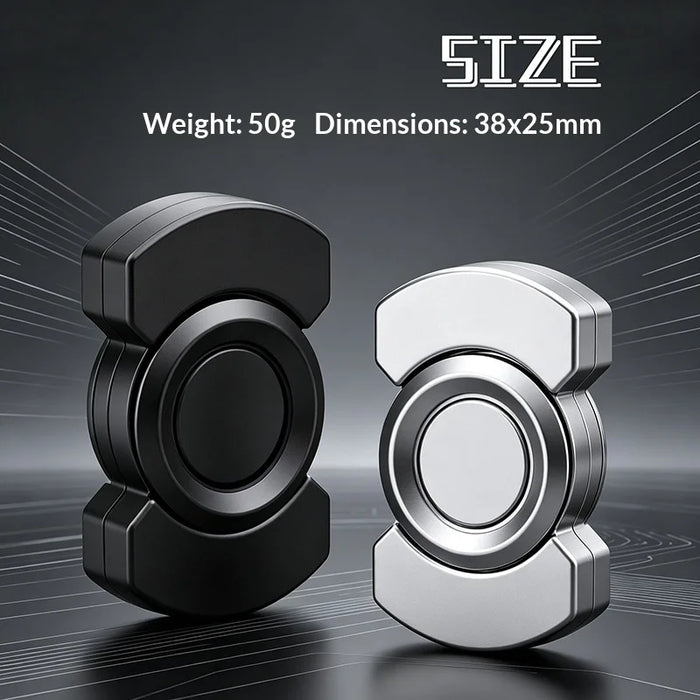 3-in-1 Alloy Metal Fidget Spinner – EDC Magnetic Stress Relief Toy for Adults