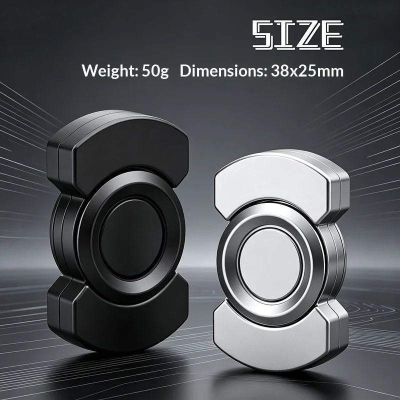3-in-1 Alloy Metal Fidget Spinner – EDC Magnetic Stress Relief Toy for Adults