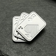 AK Playing Card Shaped Magnetic Fidget Slider, 2/3-Ply Alloy Metal Haptic Clicker Coin for Daily Stress Relief