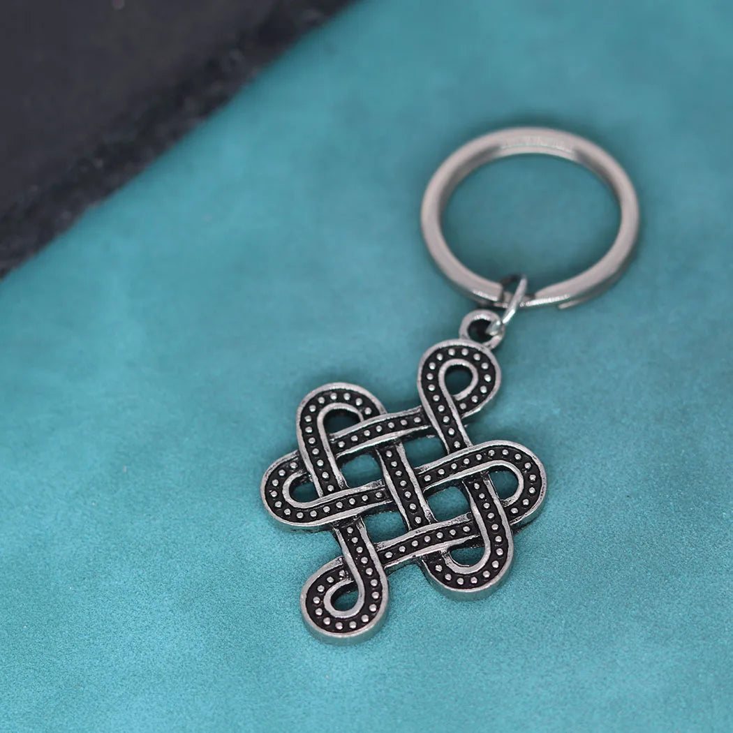 Witchcraft Celtic Knot Eternity Pendant Keychain – Norse Viking Amulet Gift