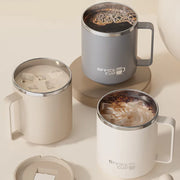 Double Wall Insulated 304 Stainless Steel Coffee Mug, Leak-Proof Travel Cup with Handle for Adults and Students