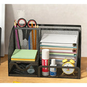 Large Capacity Metal Pen Holder – Desktop Stationery Storage Bucket