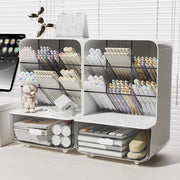 Clear Multi-Layer Pen Holder – Desk Stationery & Pencil Storage Organizer