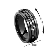 EDC Fidget Sliders Fashion Accessory Ratchet Ring Stress Relief for Adults Metal ADHD Casual Fidget Rings Haptic Coin