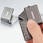 Mini Luggage Alloy Magnetic Push Slider Smooth Haptic Click EDC Pocket Fidget Toy Stress Relief Anti-Anxiety Desktop Relax Adult