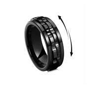 EDC Fidget Sliders Fashion Accessory Ratchet Ring Stress Relief for Adults Metal ADHD Casual Fidget Rings Haptic Coin