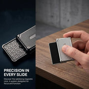 Mini Luggage Alloy Magnetic Push Slider Smooth Haptic Click EDC Pocket Fidget Toy Stress Relief Anti-Anxiety Desktop Relax Adult