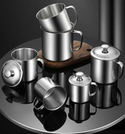 Stainless Steel Cup Portable Coffee Cup Camping Travel Mug Metal Coffee Mug Water Drinking Cup Milk Tea Cup Tumbler Water Mug