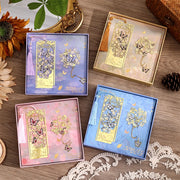 Butterfly Metal Bookmarks with Chain – 2 Pcs Vintage Golden Hollow Design