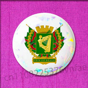 Ireland Flag Irish Harp Erin Go Bragh Badge For 32mm 25mm 44mm 75mm 58mm Round Pin Brooch Insignia Cover Decoration