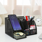 Large Capacity Metal Pen Holder – Desktop Stationery Storage Bucket