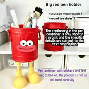 Cartoon Pen Holder Set – Desktop Organizer Bucket for Home & Study