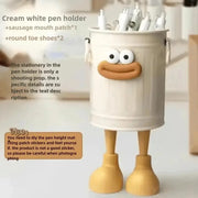 Cartoon Pen Holder Set – Desktop Organizer Bucket for Home & Study