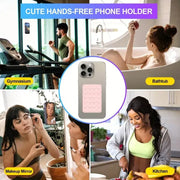 Silicone Suction Phone Holder Mat – Anti-Slip Wall Mount & Back Sticker