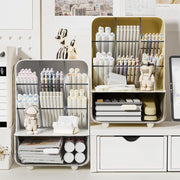 Clear Multi-Layer Pen Holder – Desk Stationery & Pencil Storage Organizer