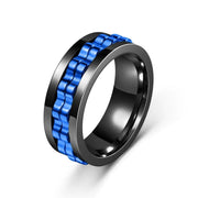 EDC Fidget Sliders Fashion Accessory Ratchet Ring Stress Relief for Adults Metal ADHD Casual Fidget Rings Haptic Coin