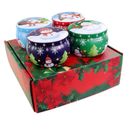 Christmas Scented Soy Wax Candle in Tin – Portable Travel Gift Box