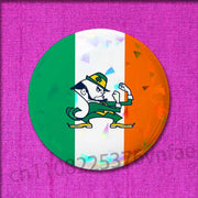 Ireland Flag Irish Harp Erin Go Bragh Badge For 32mm 25mm 44mm 75mm 58mm Round Pin Brooch Insignia Cover Decoration