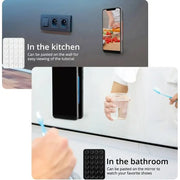 Silicone Suction Phone Holder Mat – Anti-Slip Wall Mount & Back Sticker